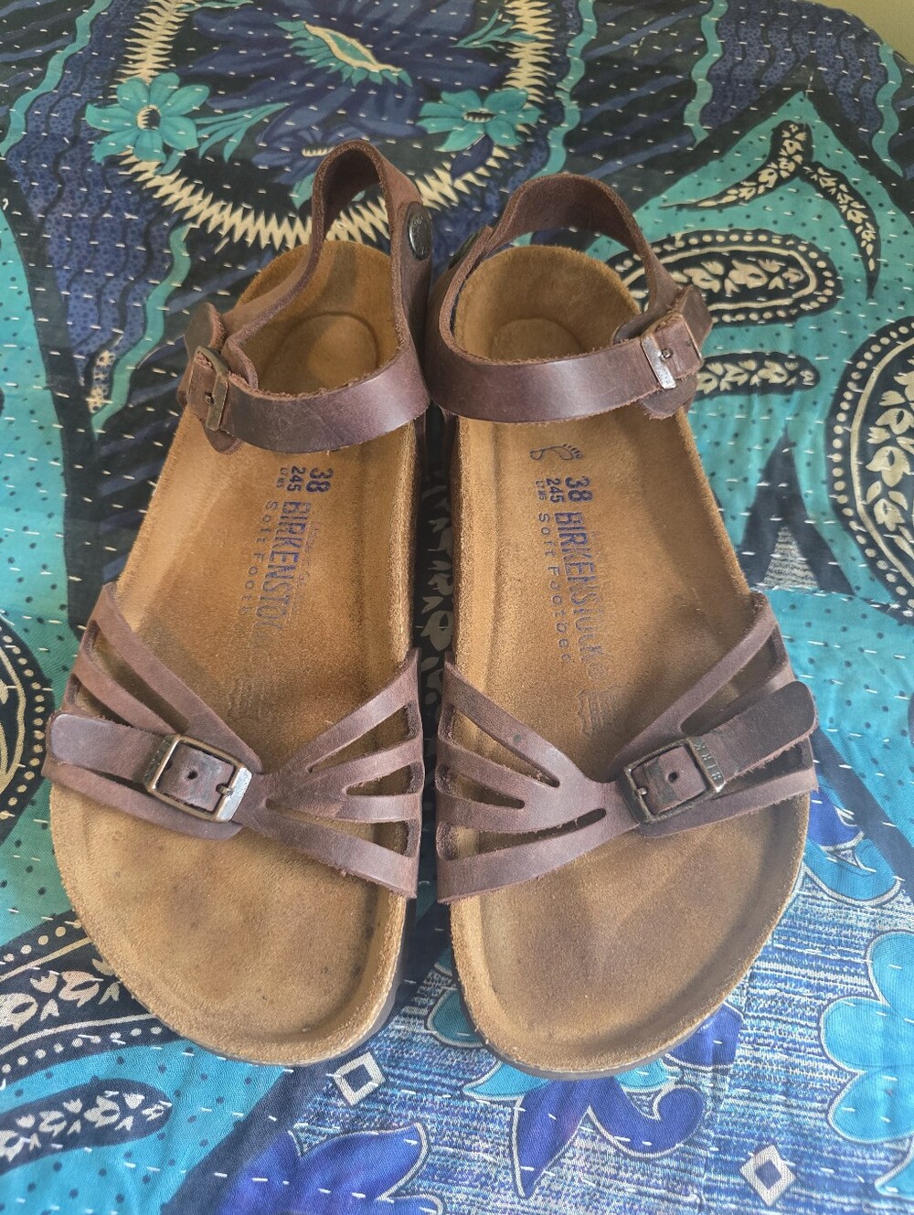 Birkenstock Brown Leather Soft Footbed Sandal